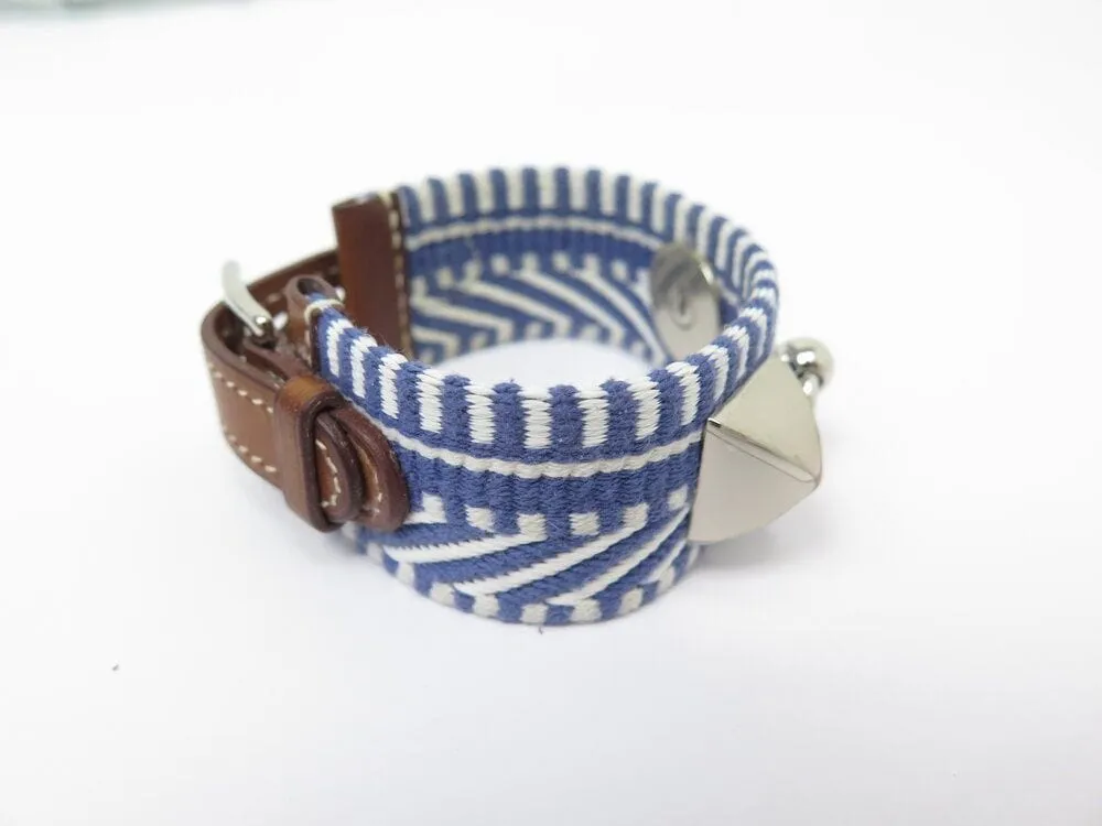Bracelet HERMES rival caval collier de chien cuir toile barenia rare sold by 58 Facettes product image thumbnail 4