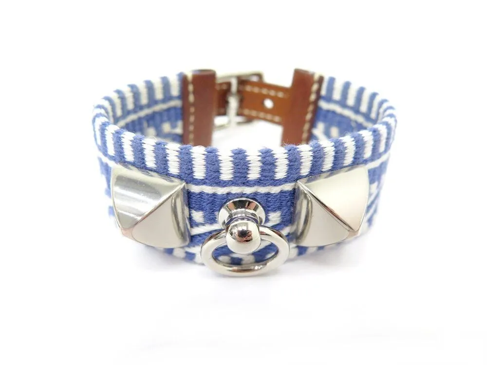 Bracelet HERMES rival caval collier de chien cuir toile barenia rare sold by 58 Facettes