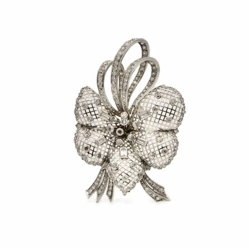 Broche or blanc fleur dentelée sold by 58 Facettes