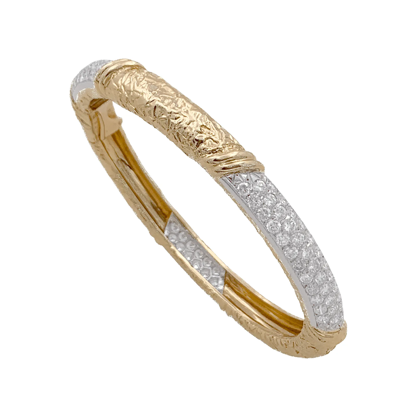 Bracelet jonc Van Cleef & Arpels, or jaune et diamants sold by 58 Facettes product image thumbnail 5