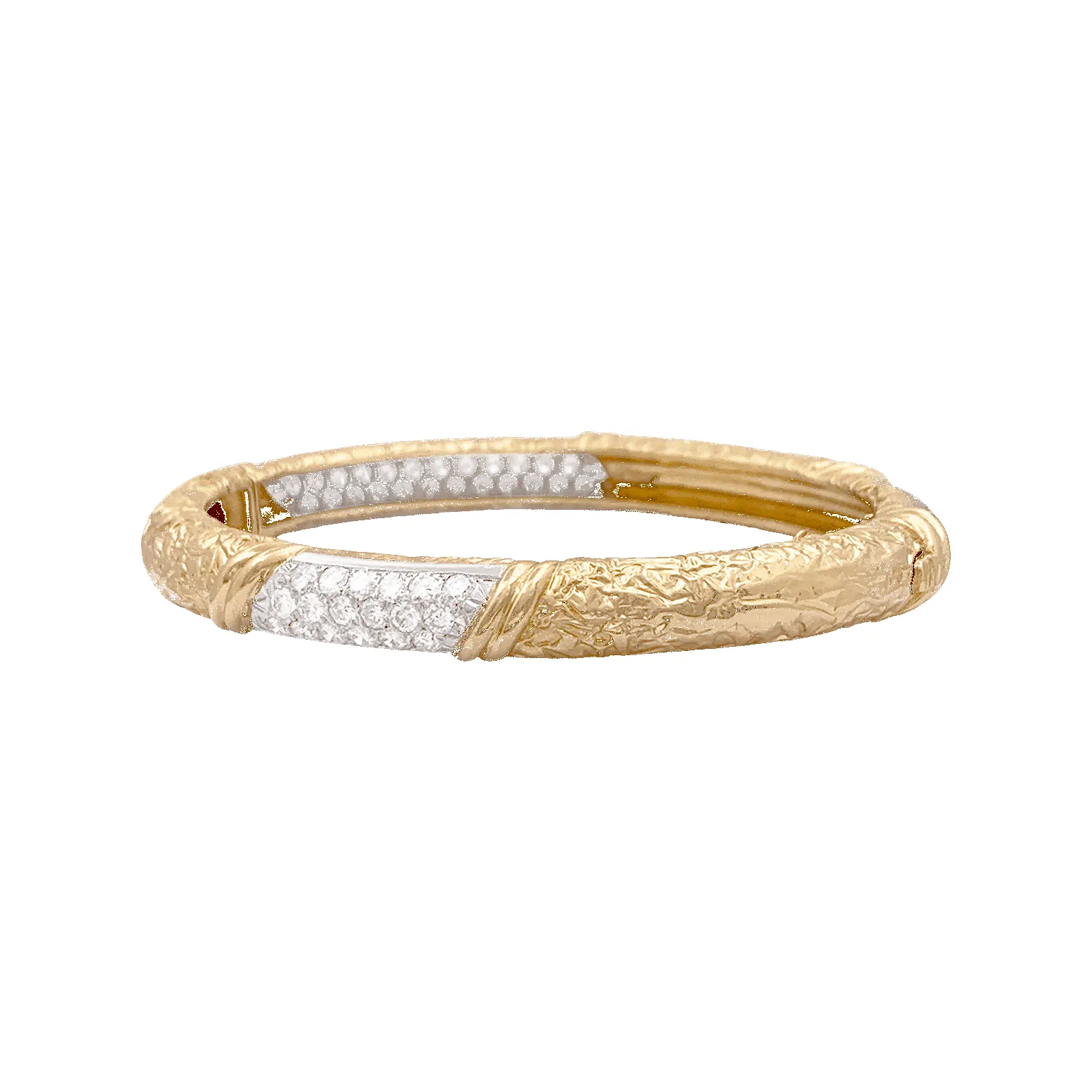 Bracelet jonc Van Cleef & Arpels, or jaune et diamants sold by 58 Facettes