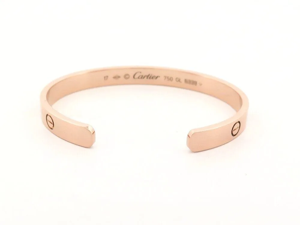 CARTIER - Bracelet Love Or Rose Jonc Ouvert sold by 58 Facettes product image thumbnail 4