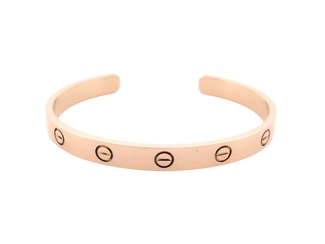 CARTIER - Bracelet Love Or Rose Jonc Ouvert sold by 58 Facettes