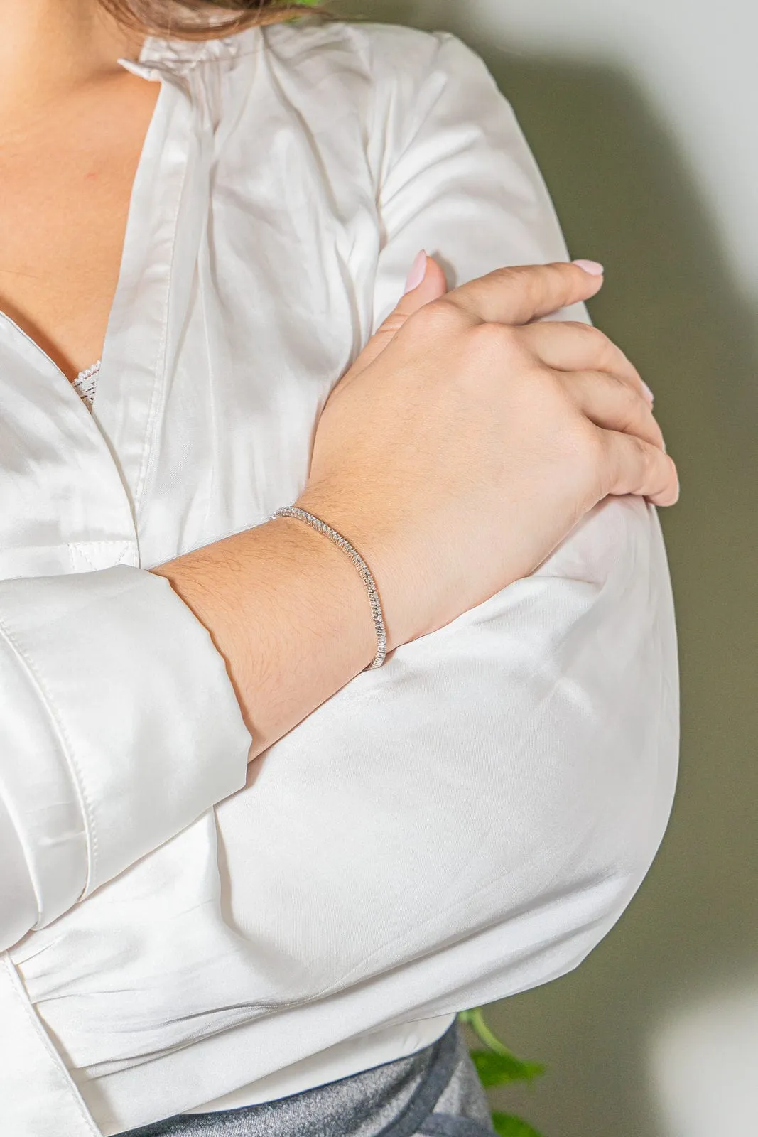 Bracelet Ligne Or blanc Diamant sold by 58 Facettes product image thumbnail 2