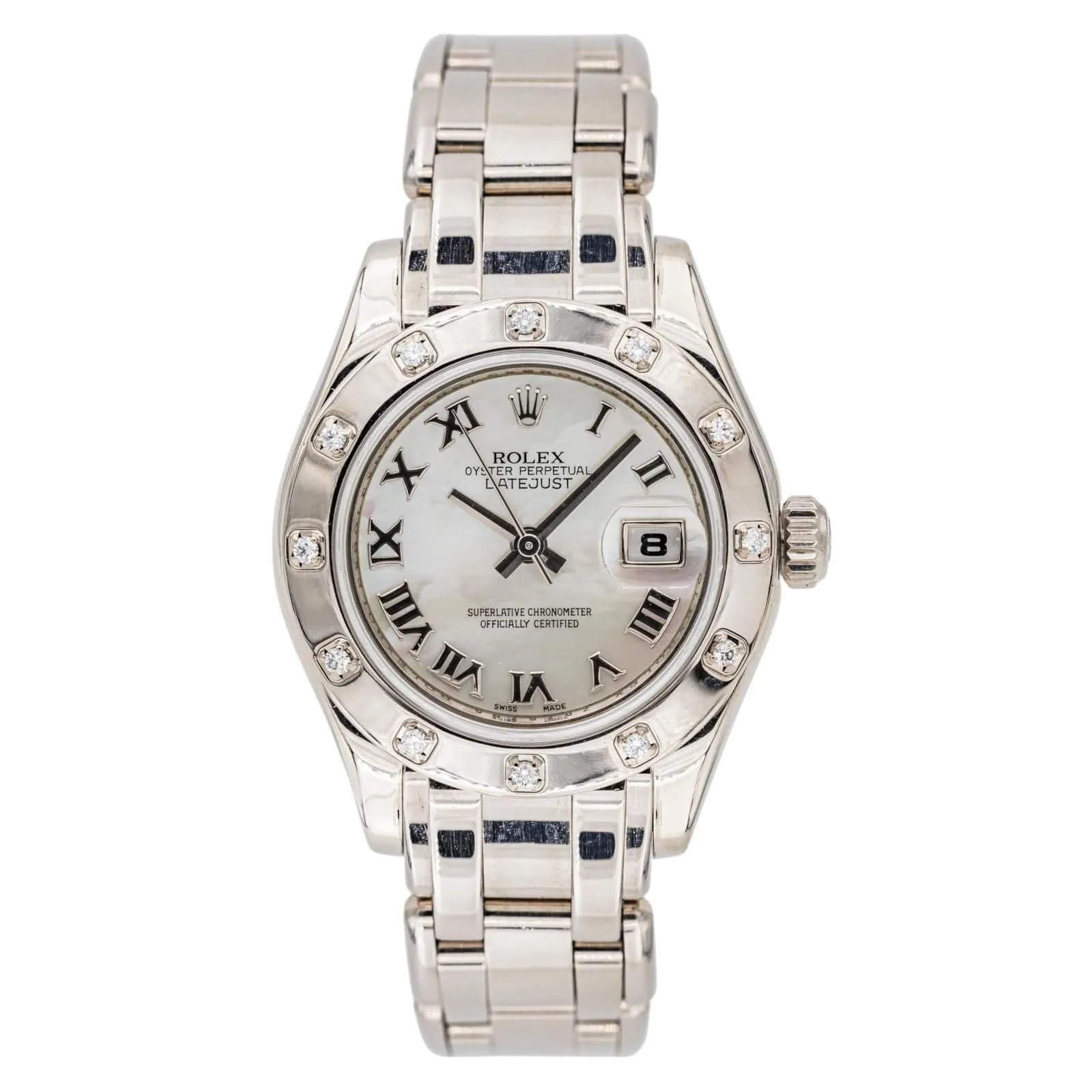 Montre Rolex Datejust Pearlmaster Or blanc Diamant sold by 58 Facettes