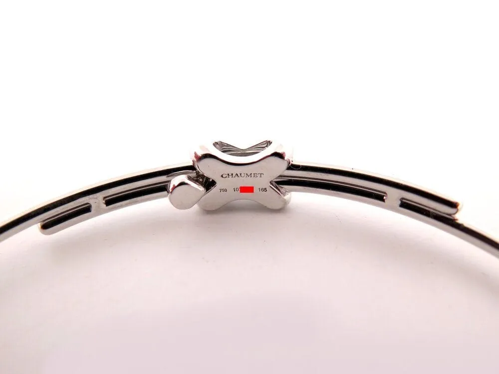 bracelet CHAUMET jonc jeux de liens en or blanc 18k 13.4gr diamants sold by 58 Facettes product image thumbnail 5