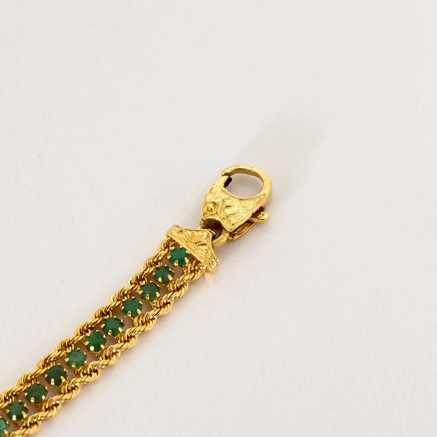 Bracelet en or jaune et émeraudes sold by 58 Facettes product image thumbnail 5