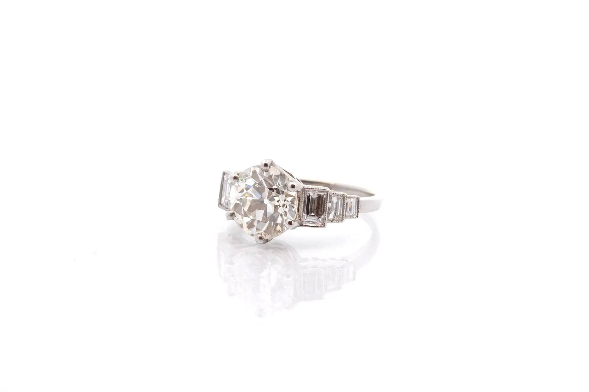 Bague diamant de 3,18cts en platine sold by 58 Facettes product image thumbnail 3