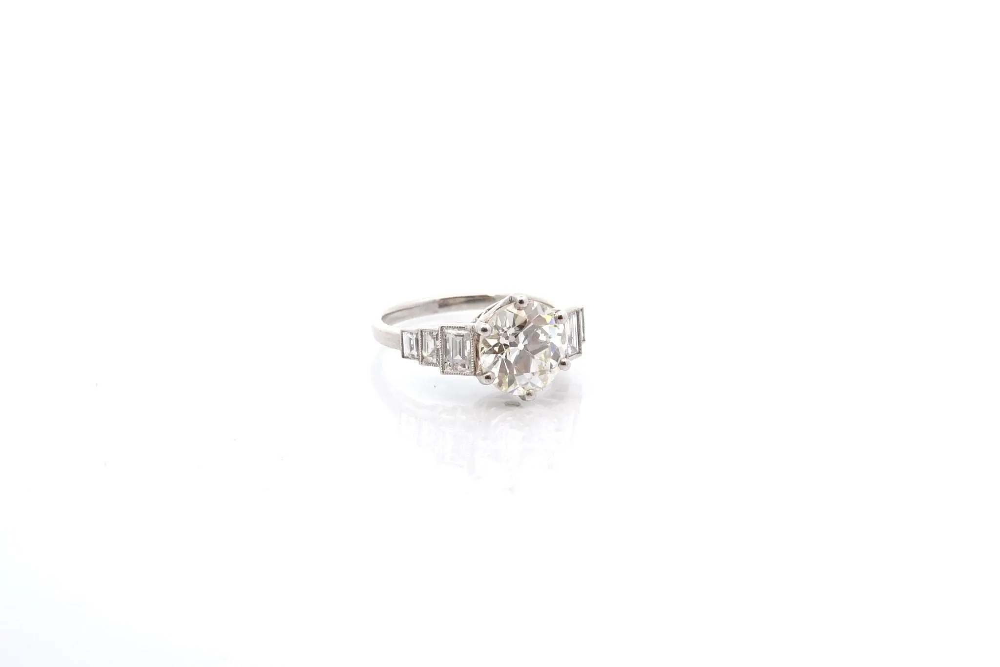 Bague diamant de 3,18cts en platine sold by 58 Facettes product image thumbnail 4