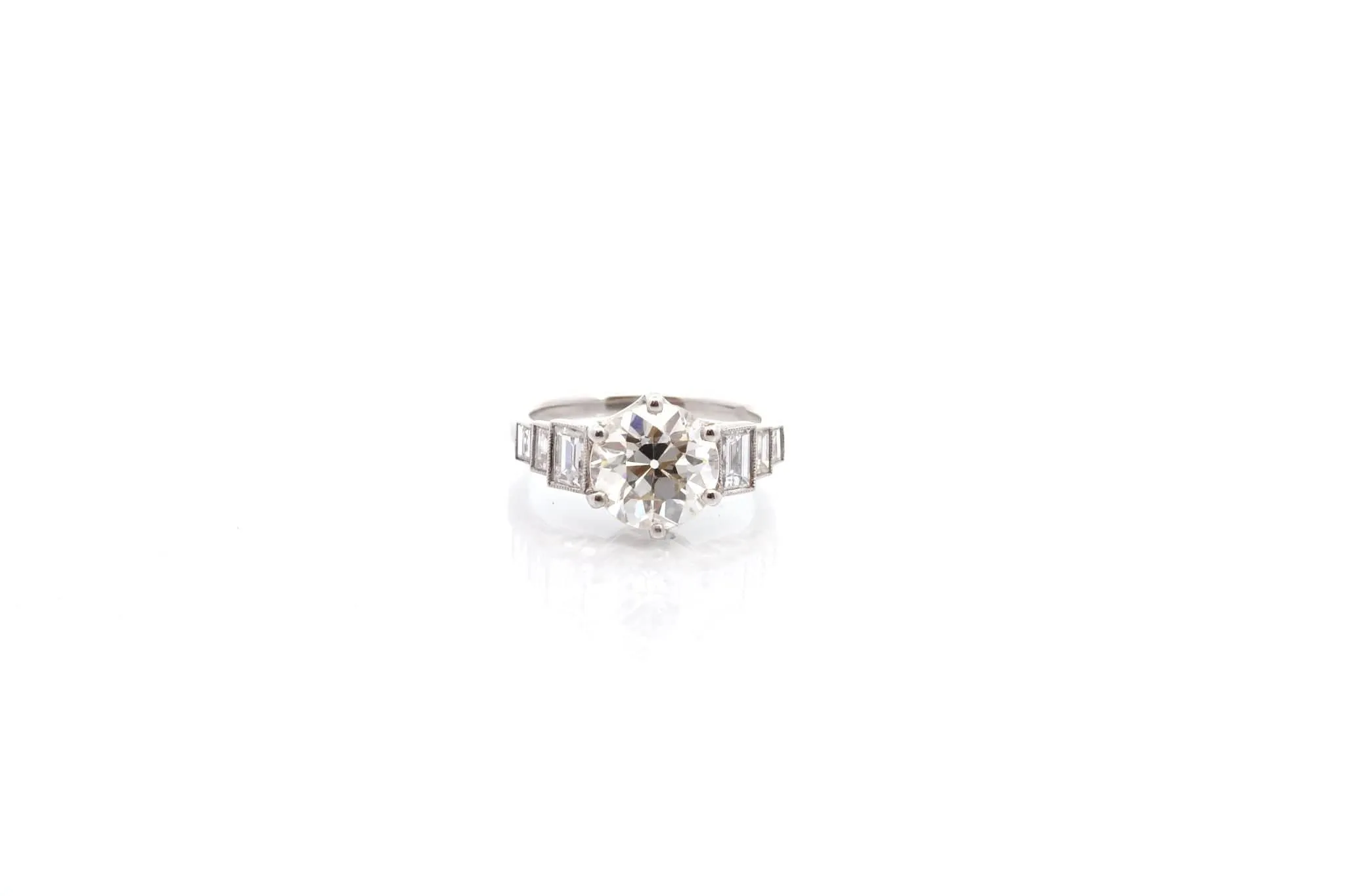 Bague diamant de 3,18cts en platine sold by 58 Facettes product image thumbnail 2