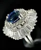 Bague Jupe avec saphir et diamants en baguette et brillant sold by 58 Facettes