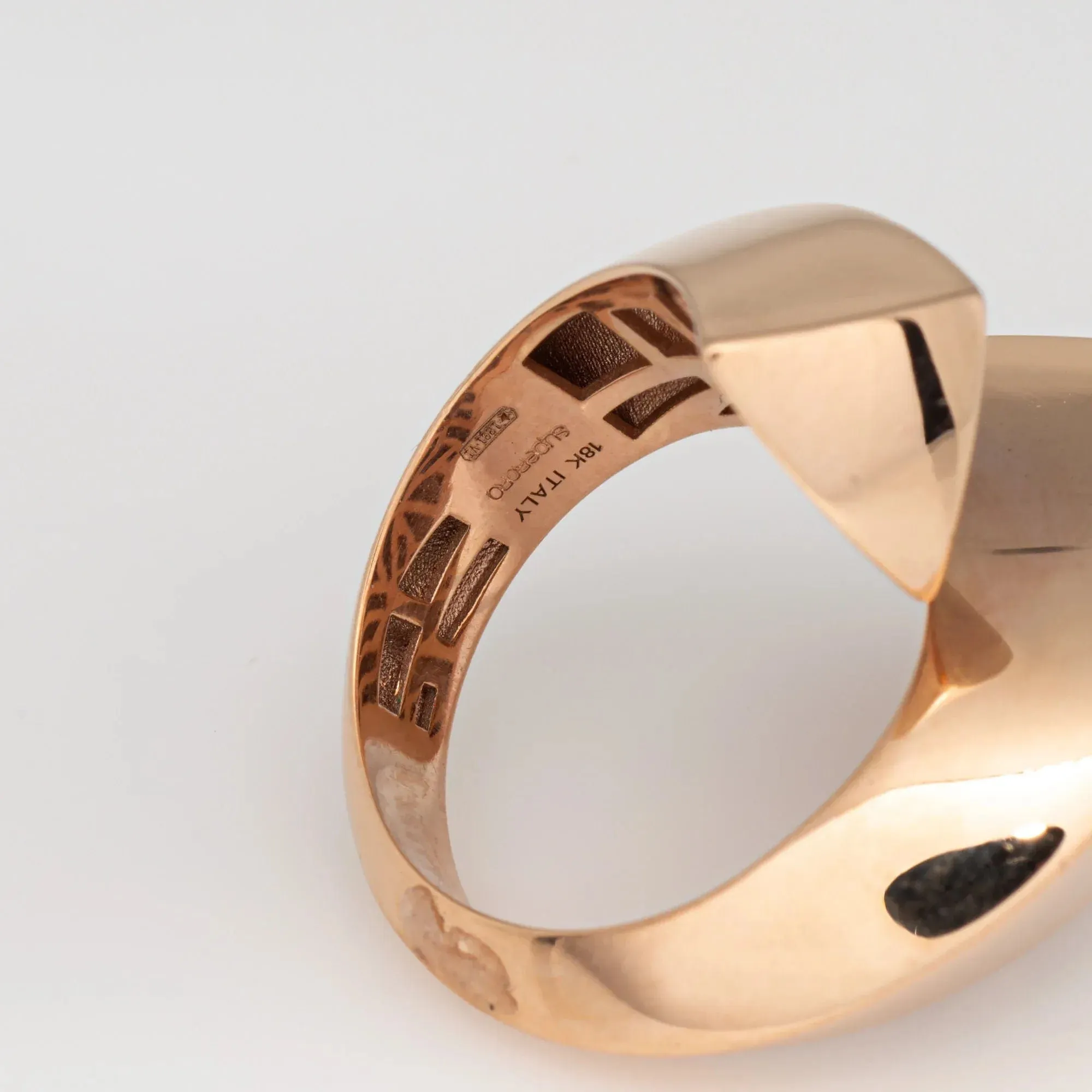 Bague sculpturale Bypass Estate 18k Or Rose Large Cocktail Band Bijoux sold by 58 Facettes product image thumbnail 5