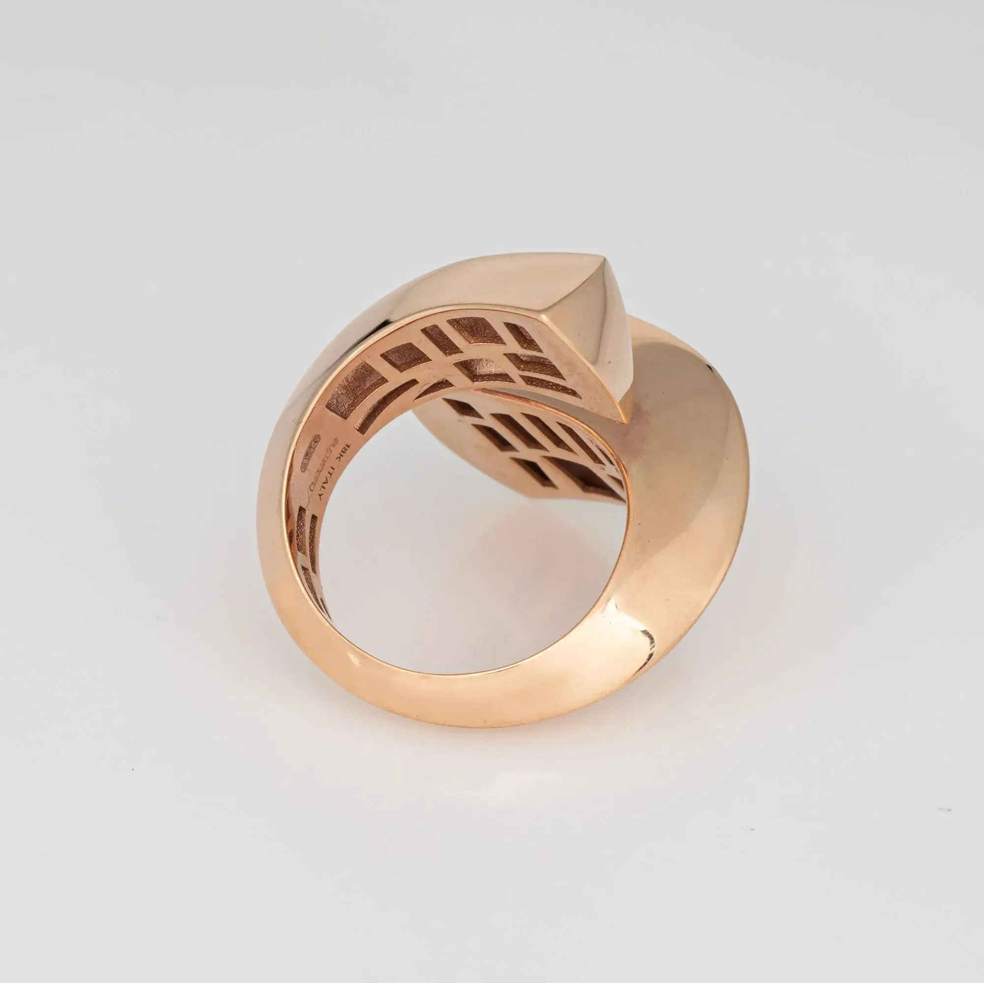Bague sculpturale Bypass Estate 18k Or Rose Large Cocktail Band Bijoux sold by 58 Facettes product image thumbnail 4