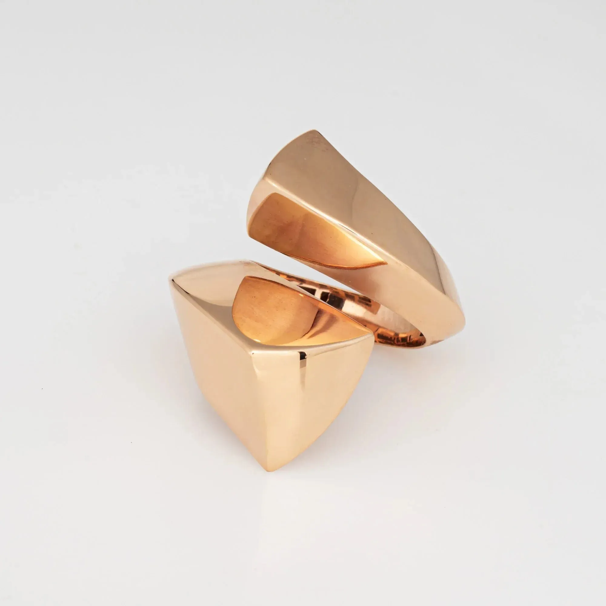 Bague sculpturale Bypass Estate 18k Or Rose Large Cocktail Band Bijoux sold by 58 Facettes product image thumbnail 2