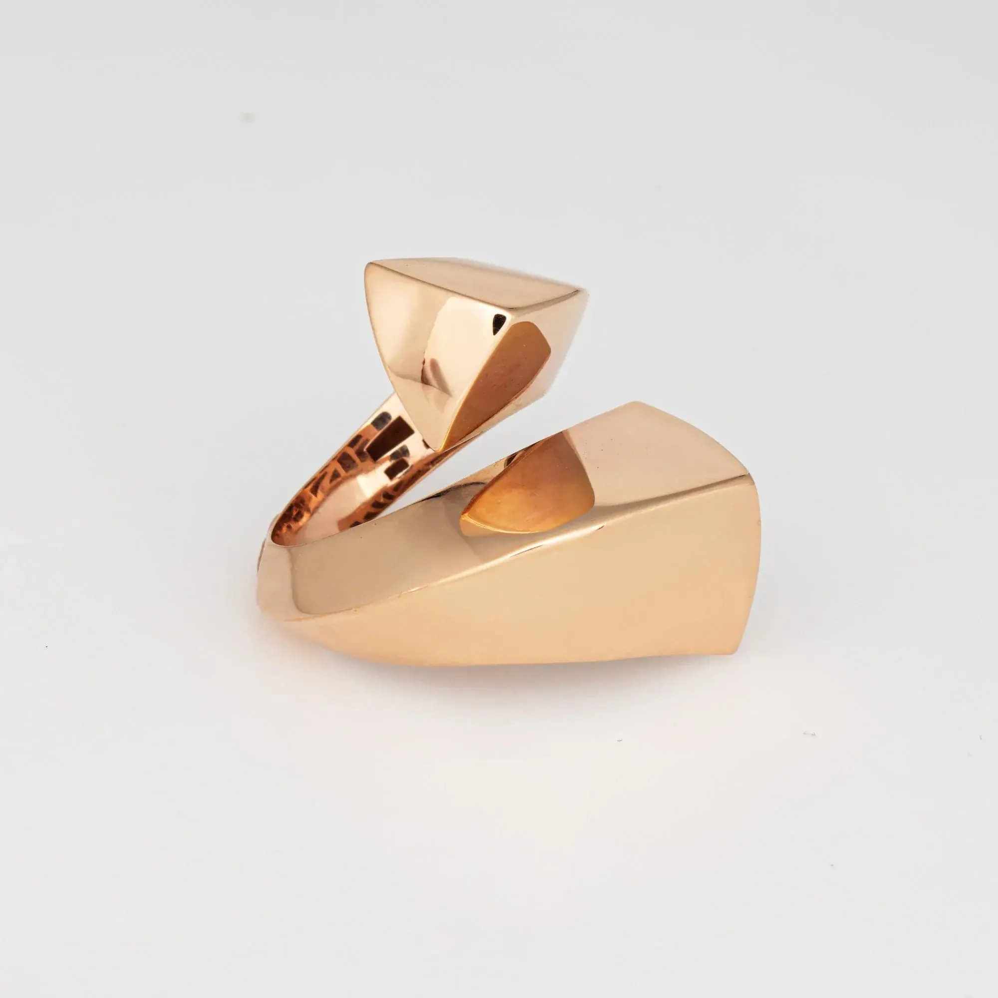 Bague sculpturale Bypass Estate 18k Or Rose Large Cocktail Band Bijoux sold by 58 Facettes product image thumbnail 3