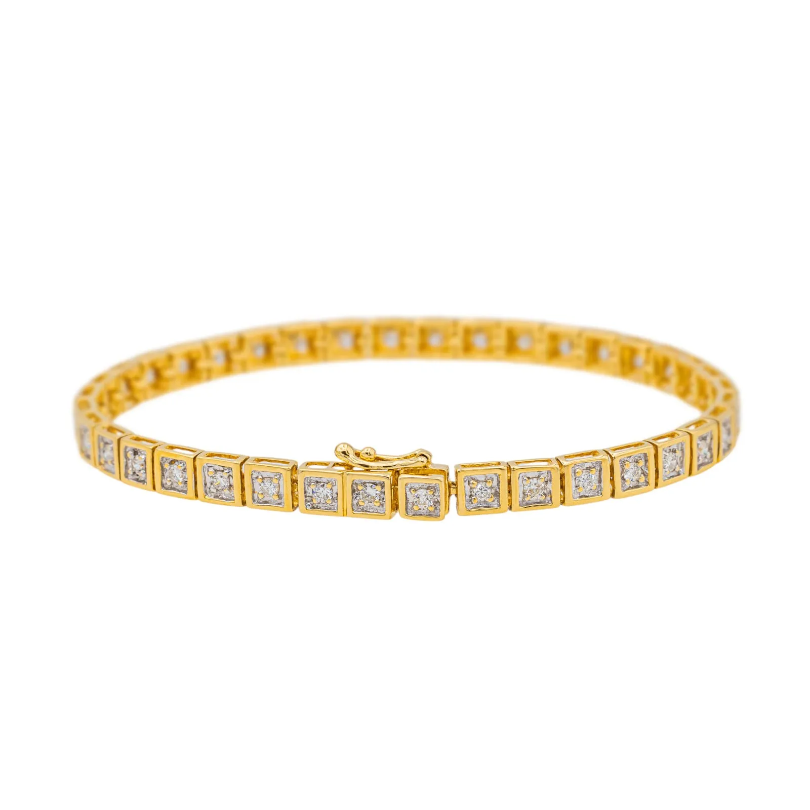 Bracelet Rivière Or jaune, Or blanc Diamant sold by 58 Facettes product image thumbnail 3