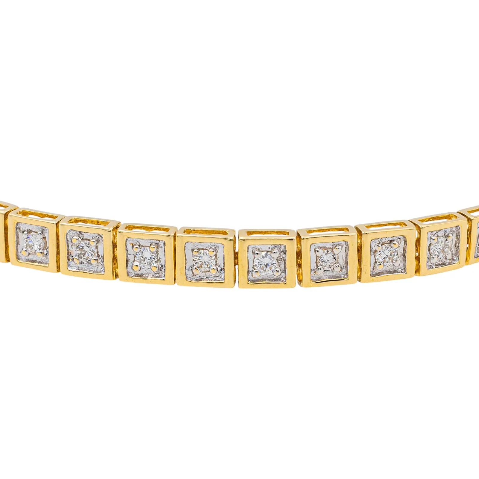 Bracelet Rivière Or jaune, Or blanc Diamant sold by 58 Facettes product image thumbnail 4