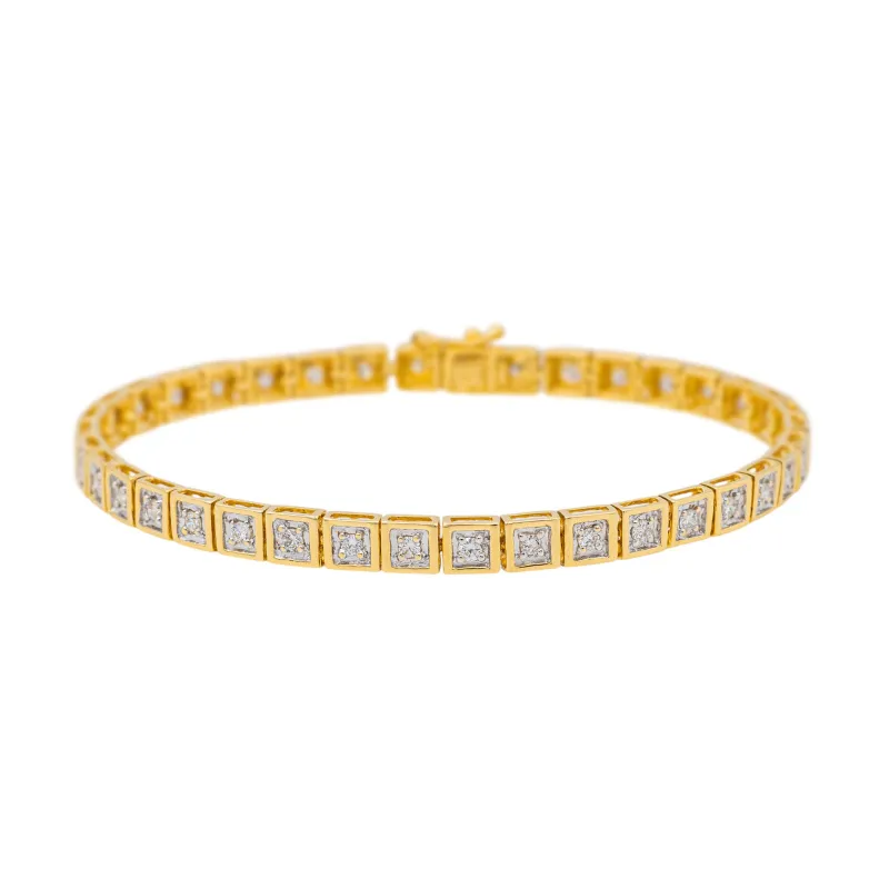 Bracelet Rivière Or jaune, Or blanc Diamant sold by 58 Facettes