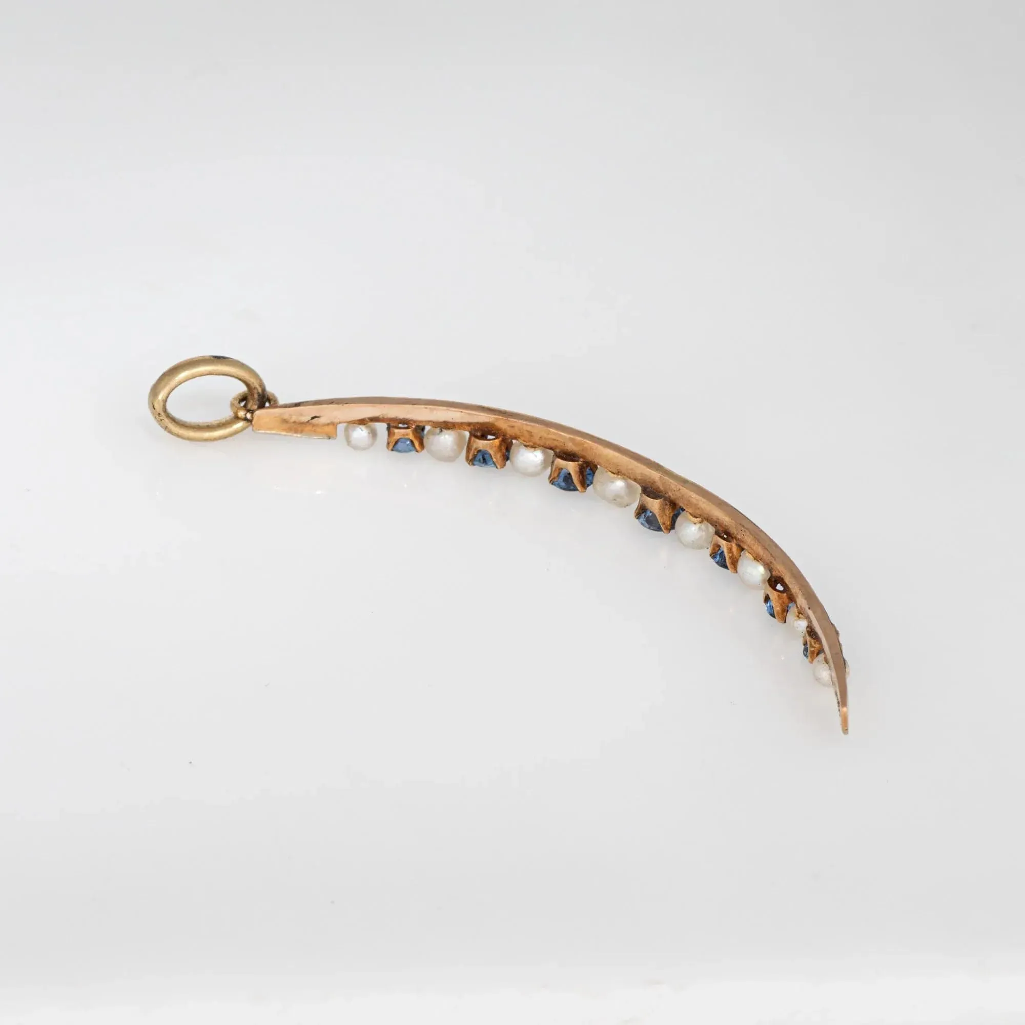 Pendentif croissant de lune victorien antique avec perle de saphir sold by 58 Facettes product image thumbnail 3