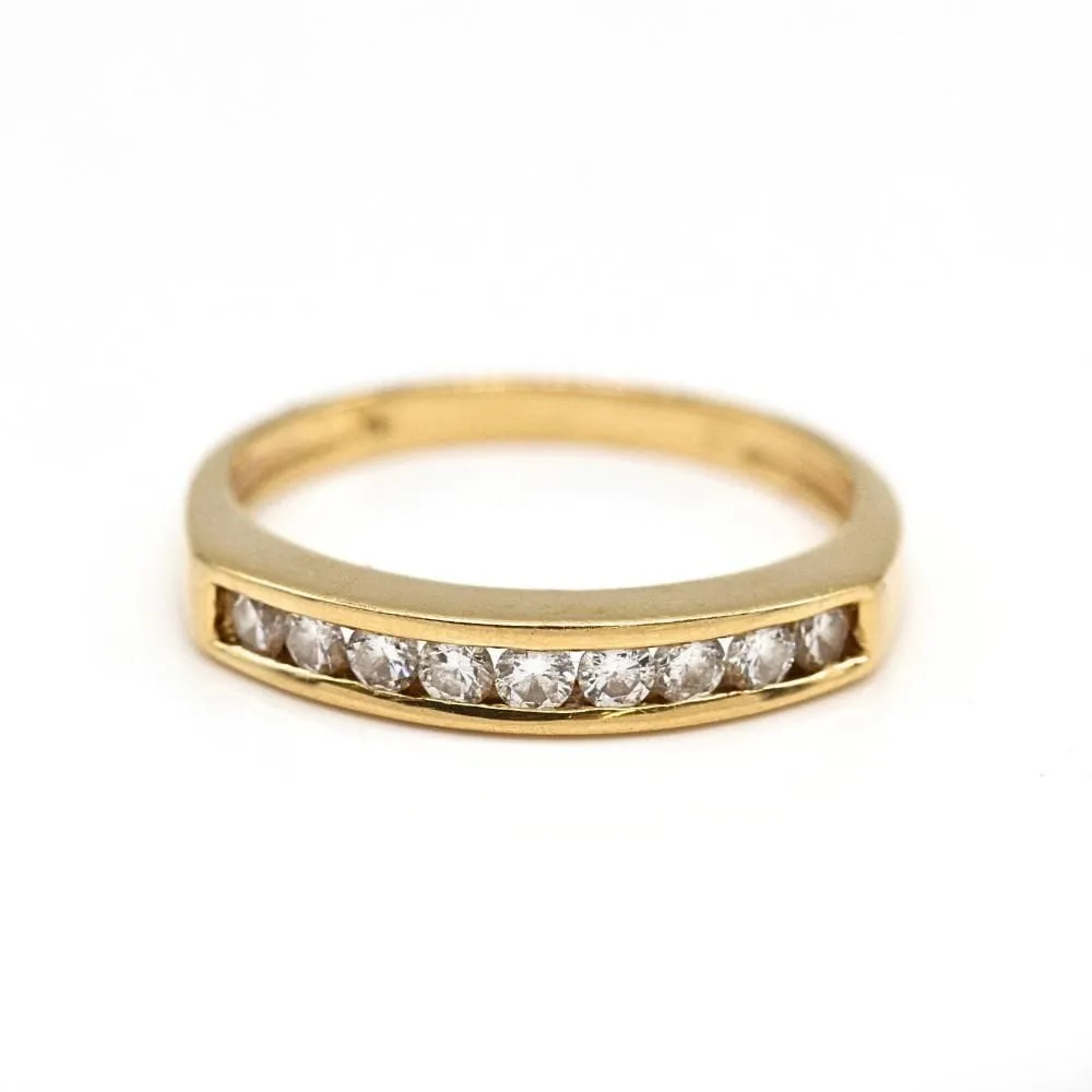 Demi-alliance en or 18 carats avec diamants sold by 58 Facettes