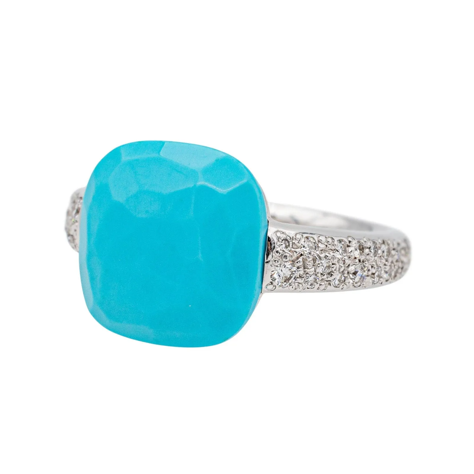 Pomellato Bague Capri Or blanc Turquoise, Diamant sold by 58 Facettes product image thumbnail 3