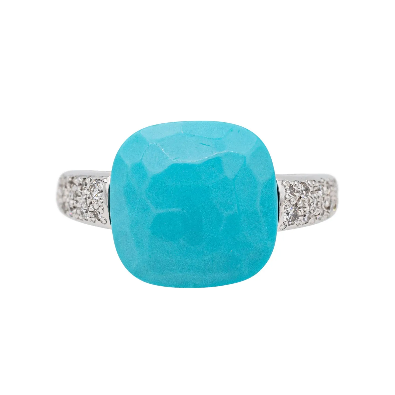 Pomellato Bague Capri Or blanc Turquoise, Diamant sold by 58 Facettes
