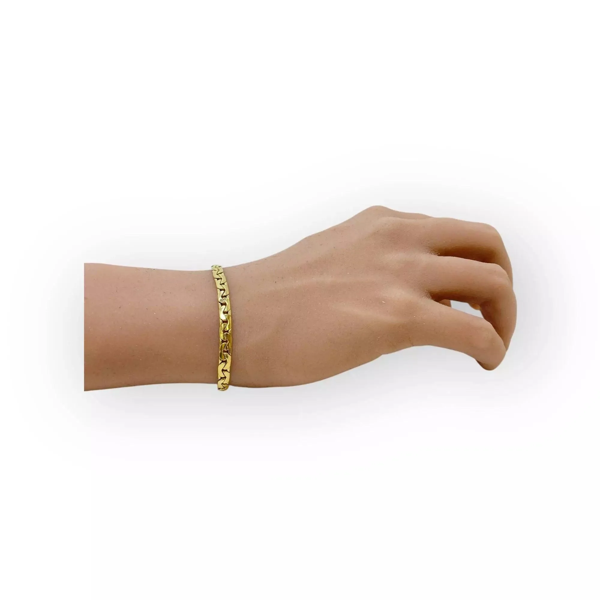 Bracelet or jaune maille haricot sold by 58 Facettes product image thumbnail 2