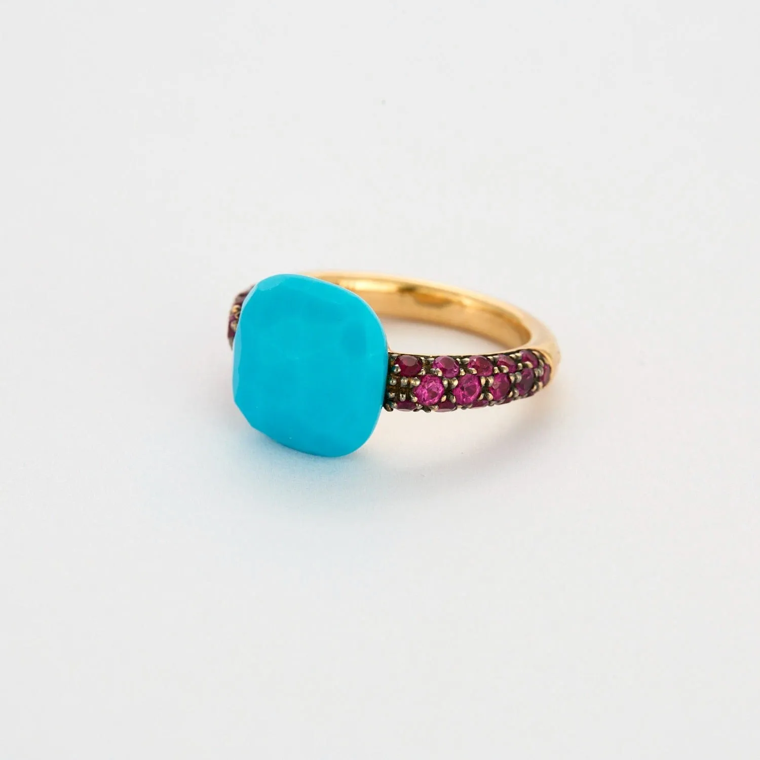 POMELLATO - Capri - Bague or rose, turquoise et rubis sold by 58 Facettes product image thumbnail 3