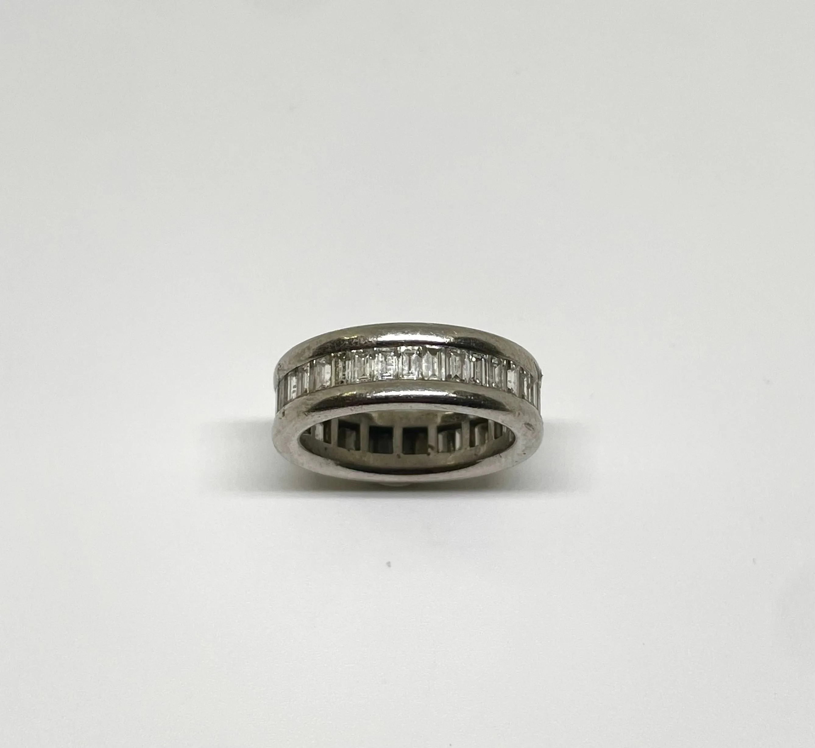 Bague or gris, alliance diamants tour complet sold by 58 Facettes product image thumbnail 3