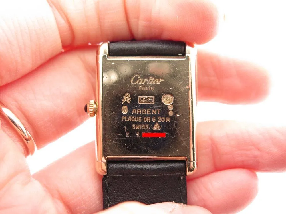 vintage montre must de CARTIER tank 30 mm mecanique vermeil dore en sold by 58 Facettes product image thumbnail 5