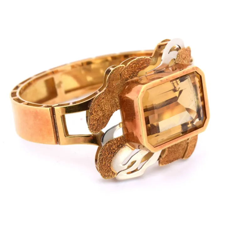 Bracelet en or jaune et citrine des années 80 sold by 58 Facettes