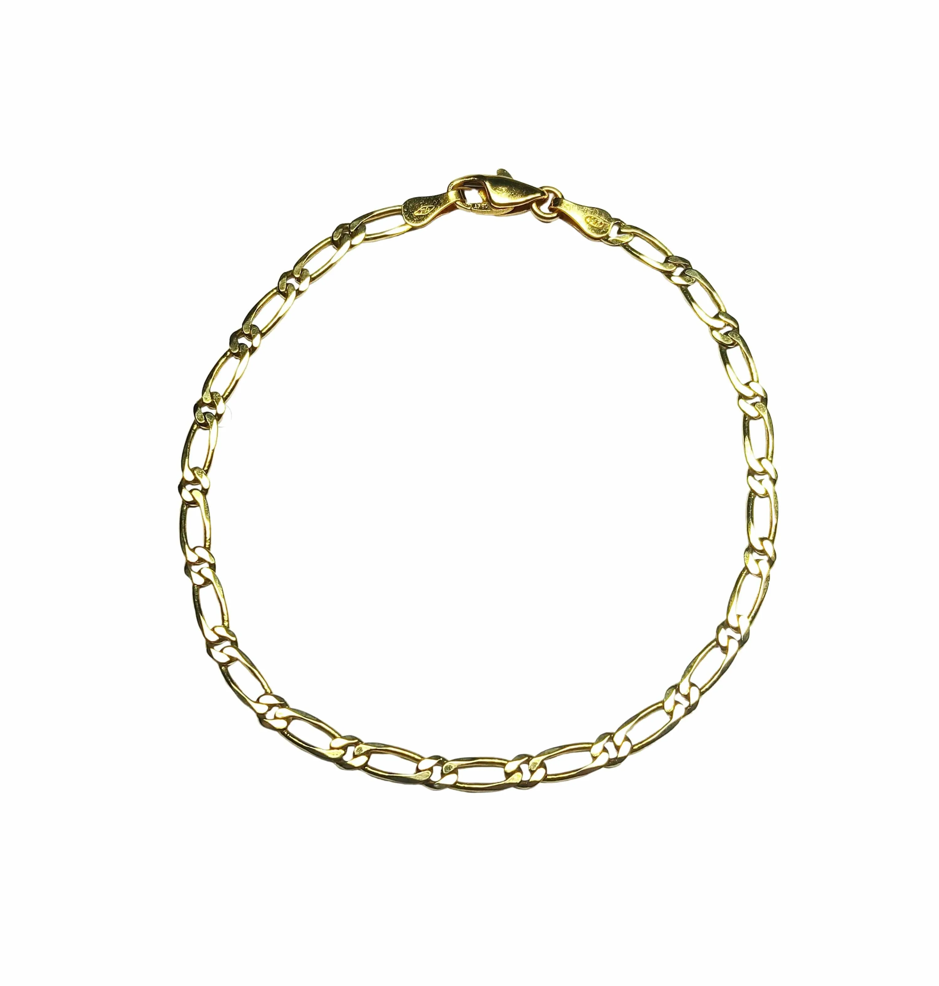 Bracelet en or jaune, maille figaro sold by 58 Facettes