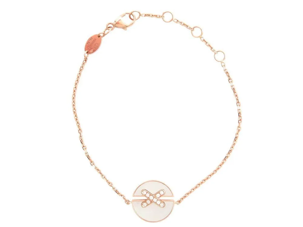 bracelet CHAUMET jeux de liens harmony 084231 diamants or rose 18k sold by 58 Facettes