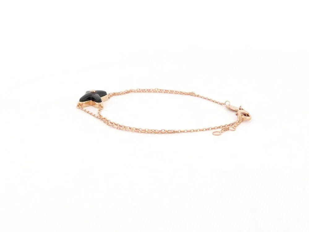 bracelet CHAUMET jeux de liens onyx diamant en or rose 18k 15-17 cm sold by 58 Facettes product image thumbnail 5