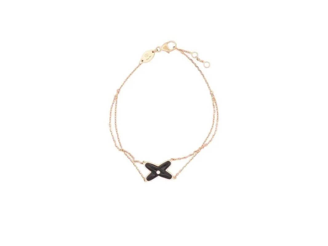 bracelet CHAUMET jeux de liens onyx diamant en or rose 18k 15-17 cm sold by 58 Facettes