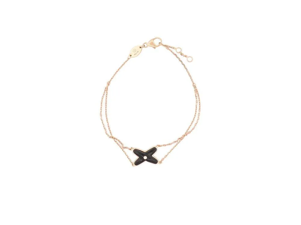 bracelet CHAUMET jeux de liens onyx diamant en or rose 18k 15-17 cm sold by 58 Facettes