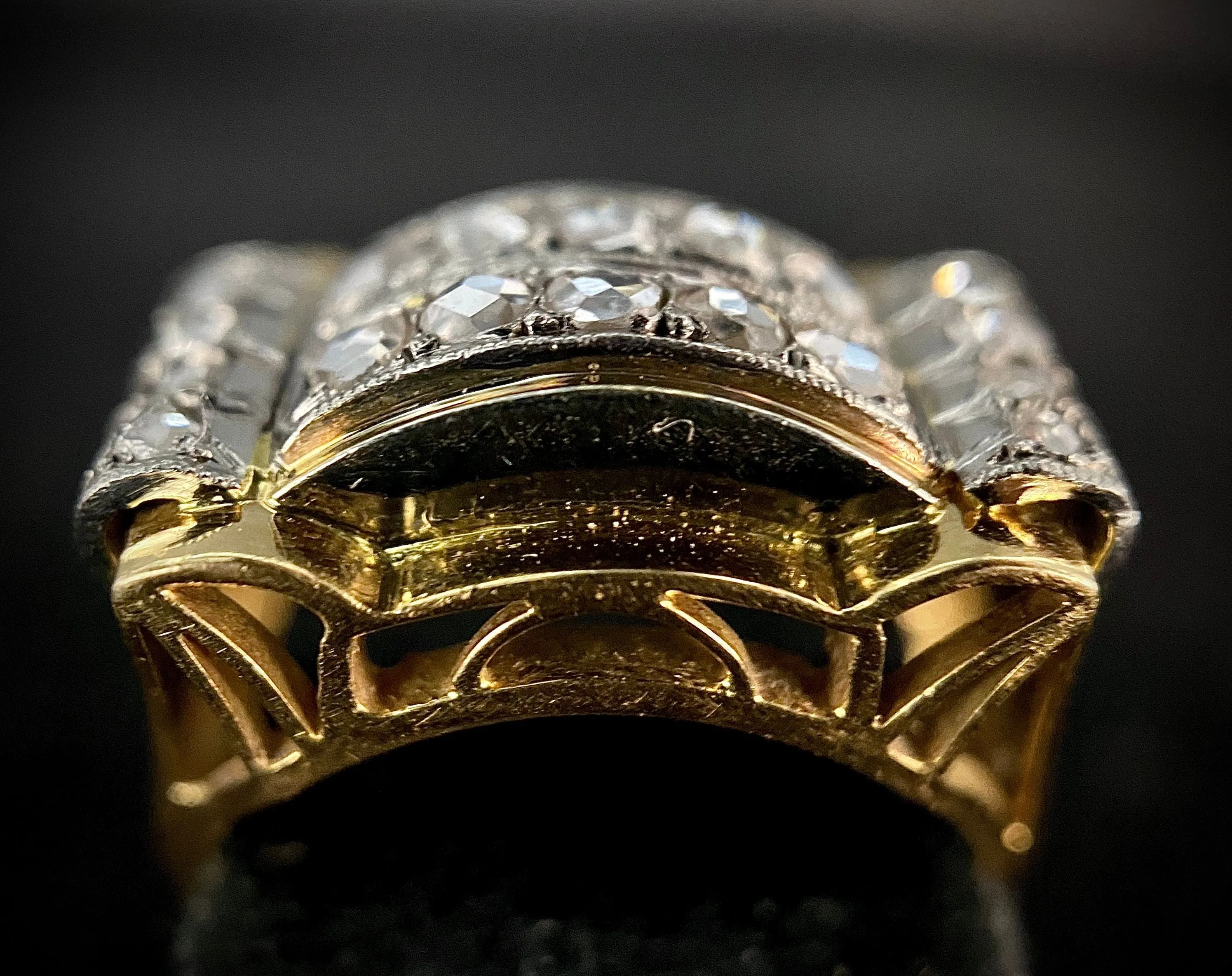 Bague Tank d'époque 1940/50 deux ors diamants sold by 58 Facettes product image thumbnail 3