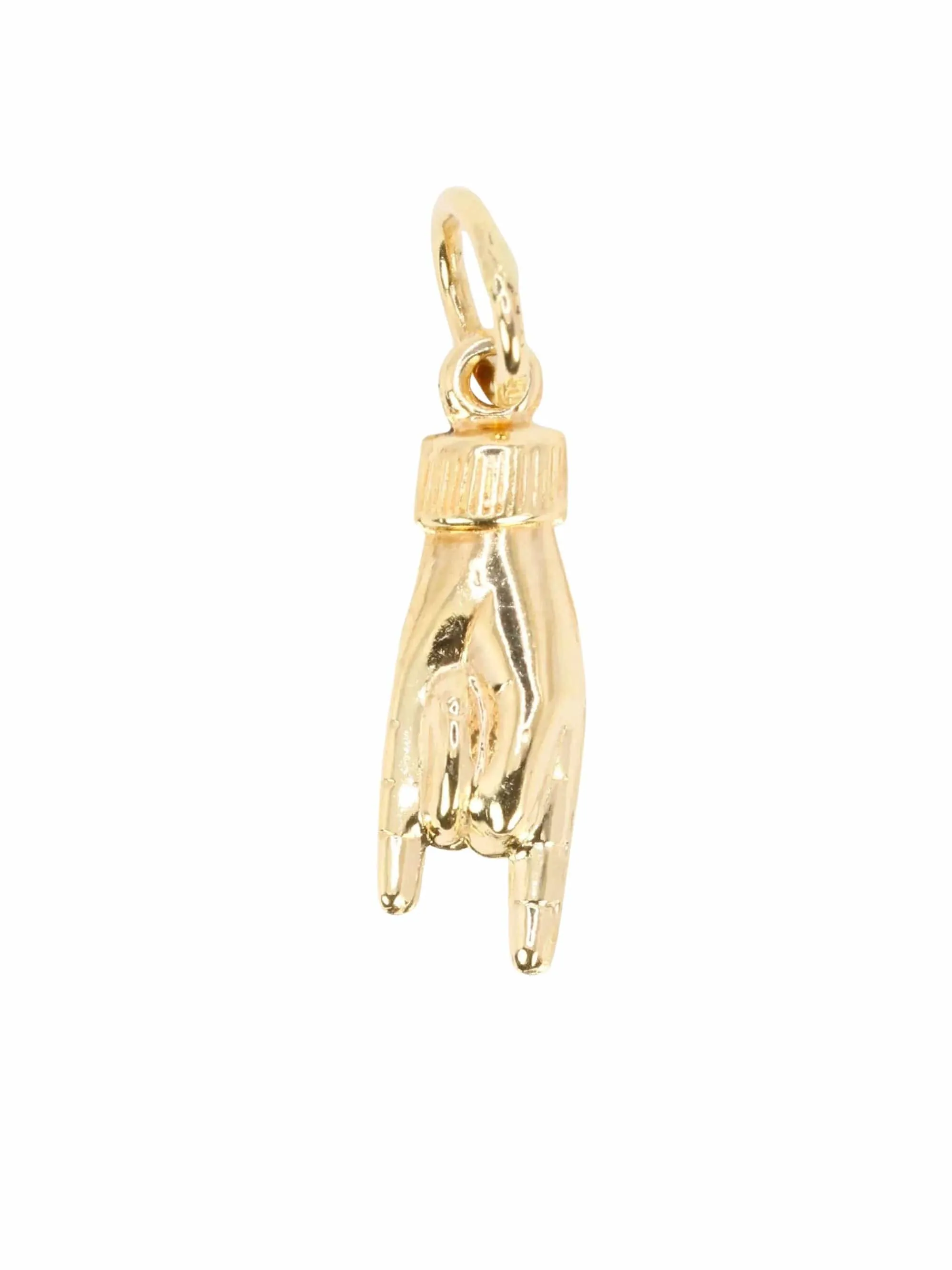 Pendentif Charms main signe des cornes or jaune sold by 58 Facettes