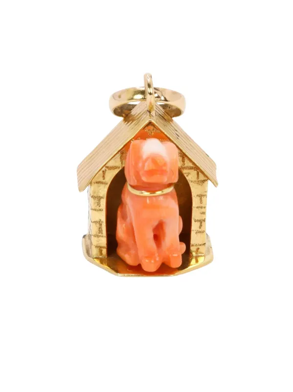 Pendentif Charms chien or jaune corail sold by 58 Facettes