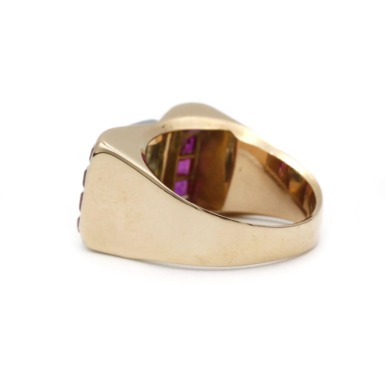 Bague TANK - Or jaune diamants et rubis sold by 58 Facettes product image thumbnail 4