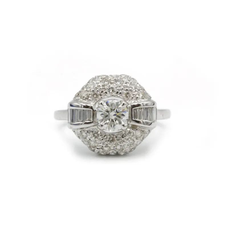 Bague - Or blanc et diamants sold by 58 Facettes