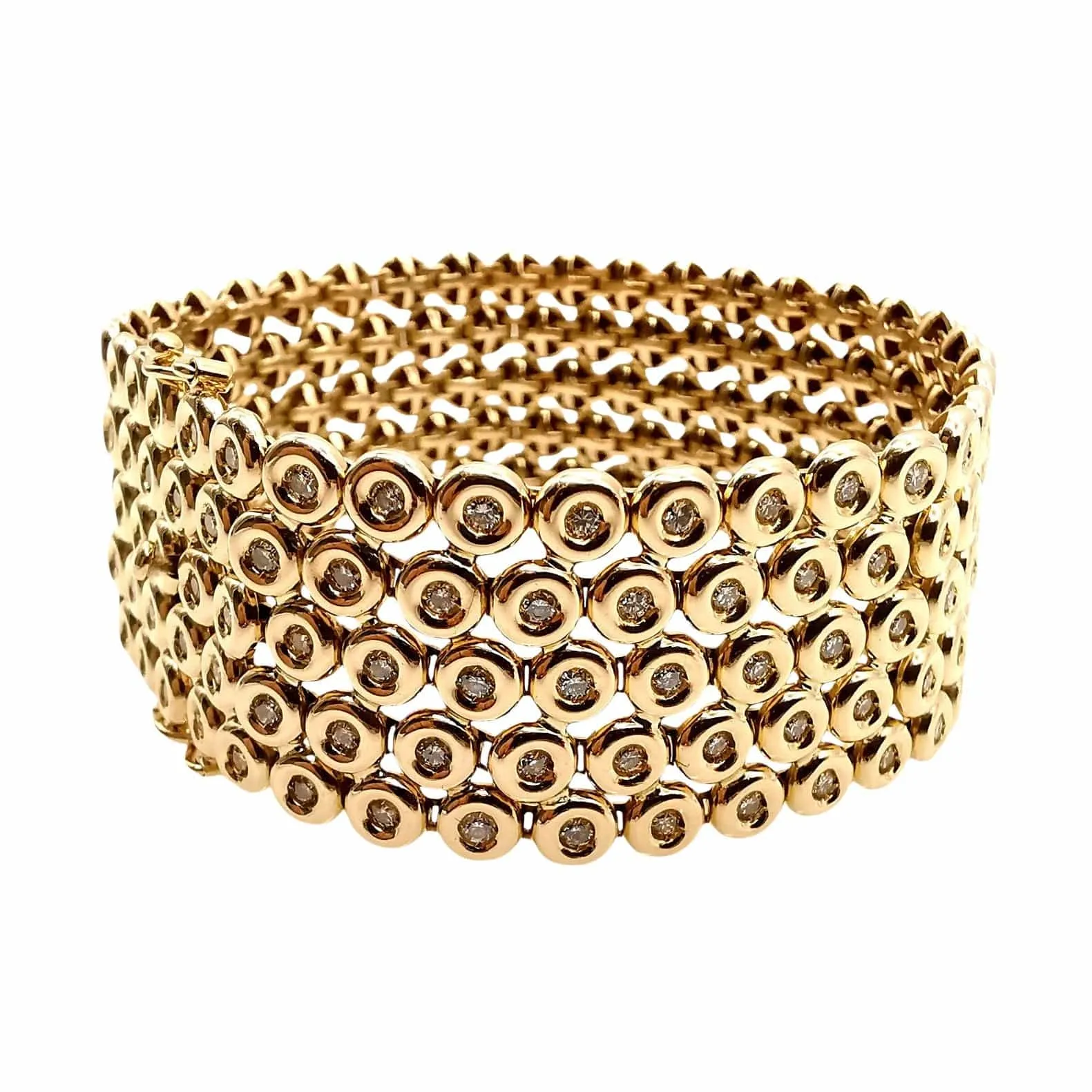 Bracelet or jaune et diamants sold by 58 Facettes