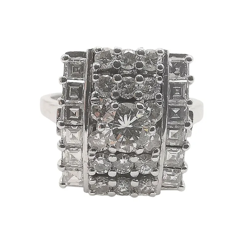 Bague or blanc diamants certifié HRD sold by 58 Facettes