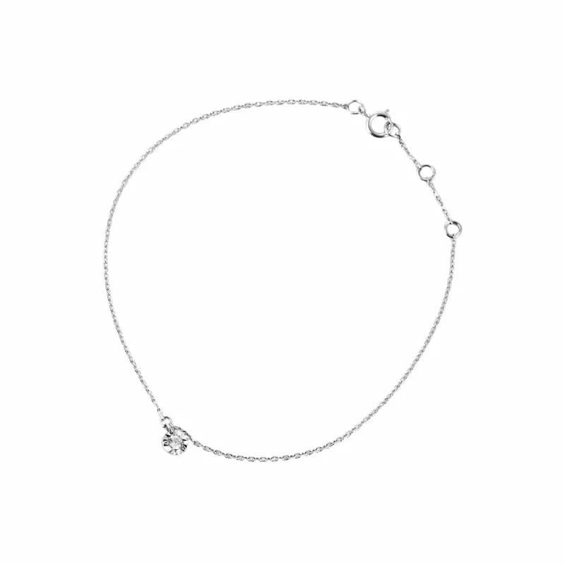 BRACELET OR BLANC DIAMANT 0,05ct sold by 58 Facettes