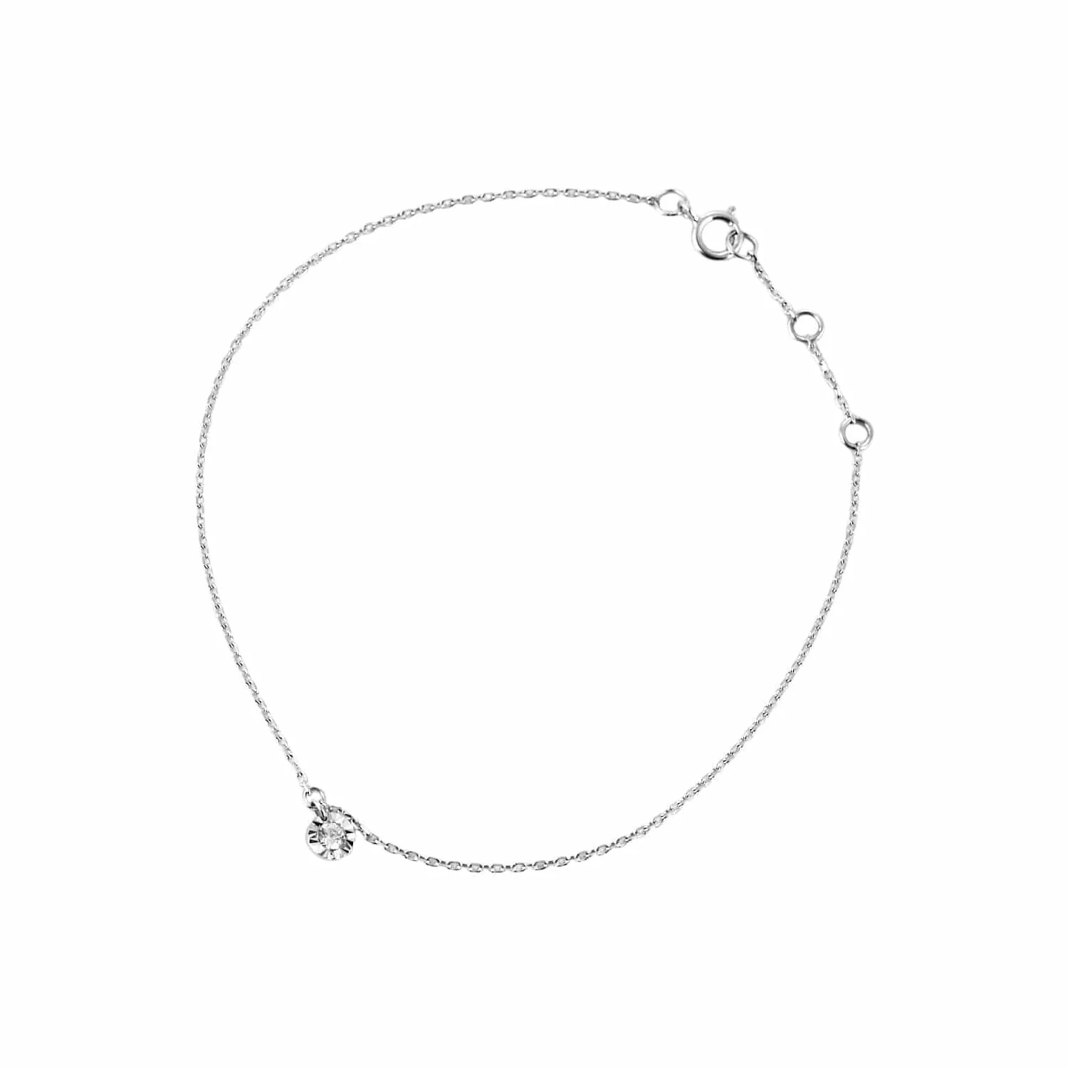BRACELET OR BLANC DIAMANT 0,05ct sold by 58 Facettes