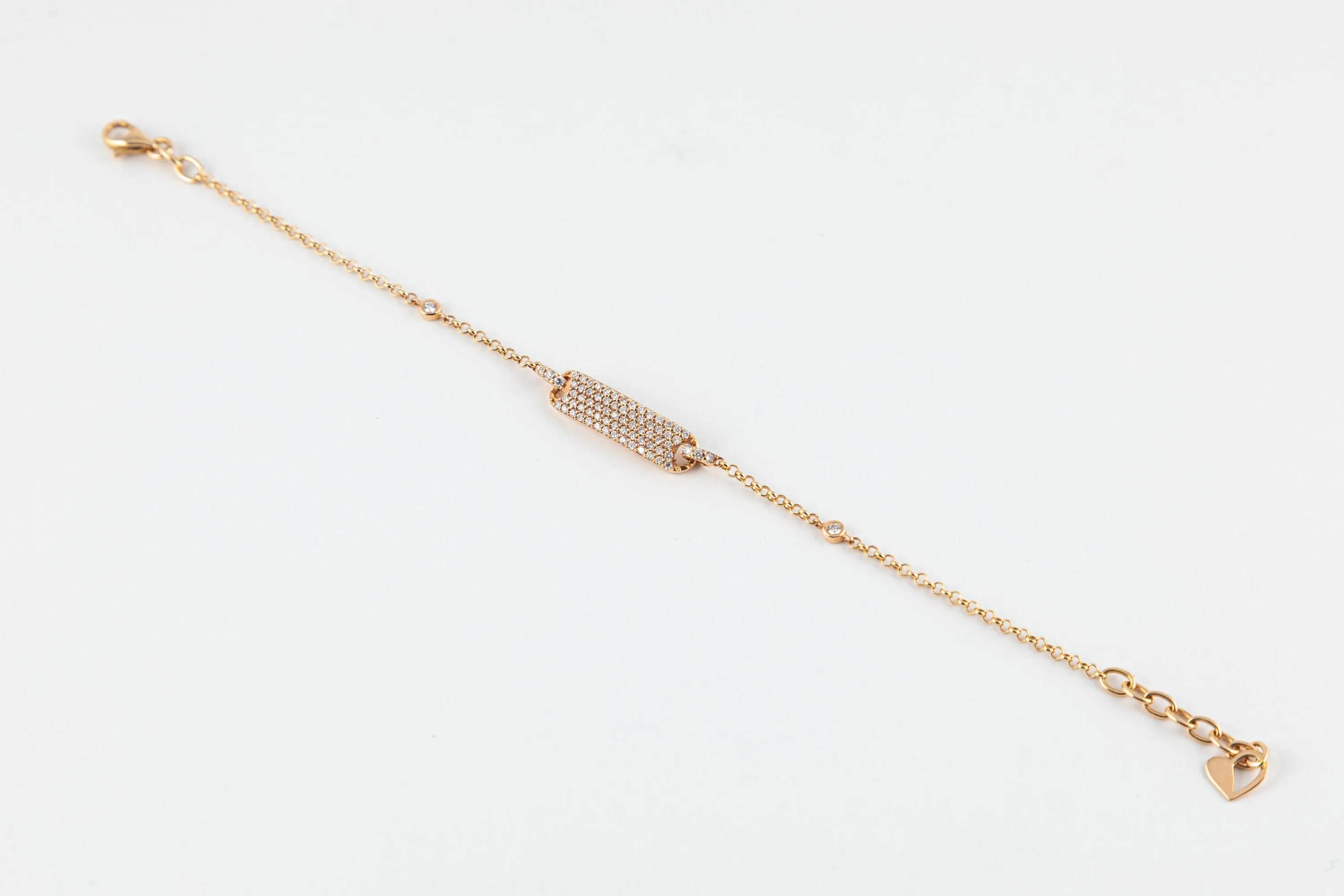 Bracelet gourmette en or rose et diamants sold by 58 Facettes product image thumbnail 2