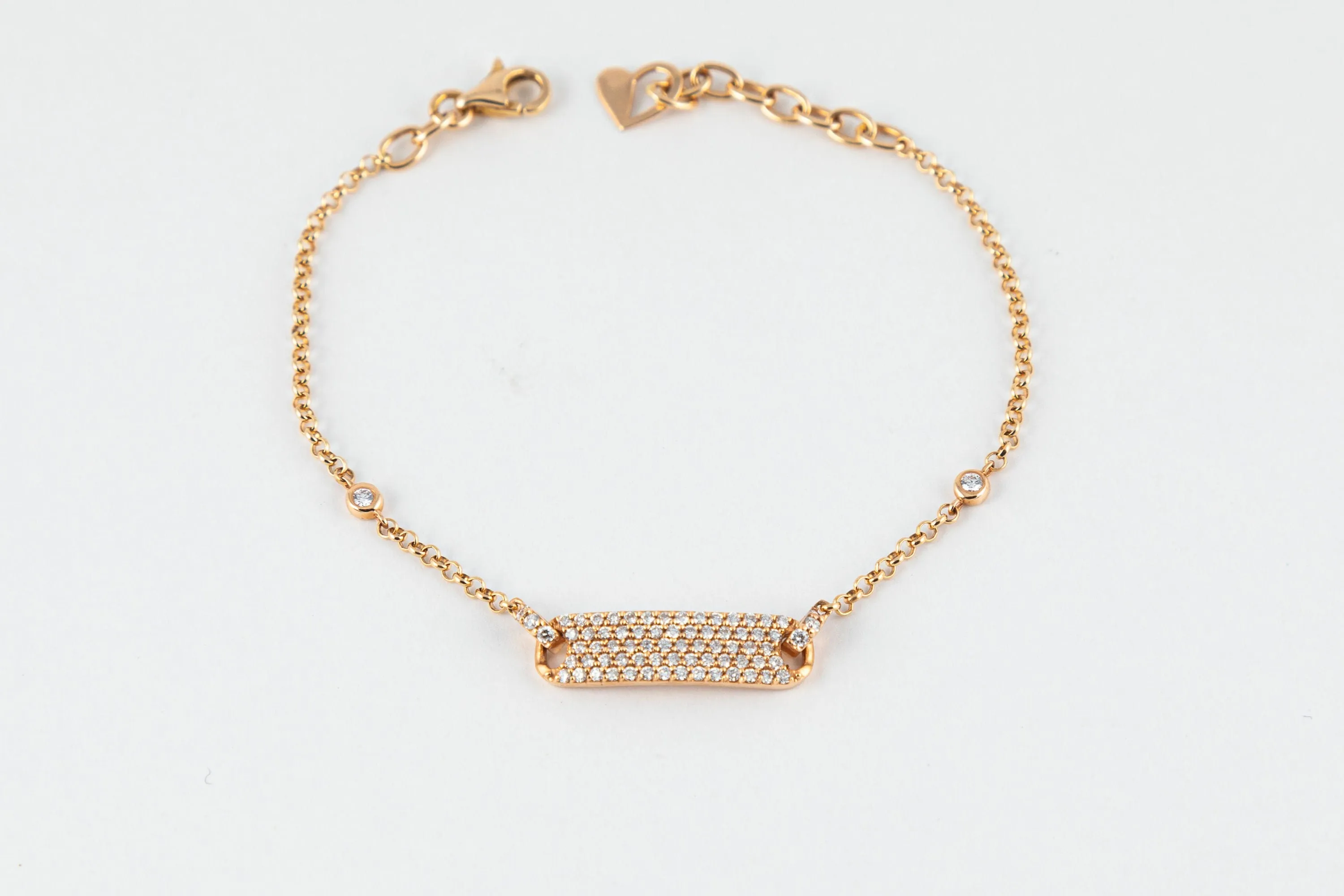 Bracelet gourmette en or rose et diamants sold by 58 Facettes product image thumbnail 3