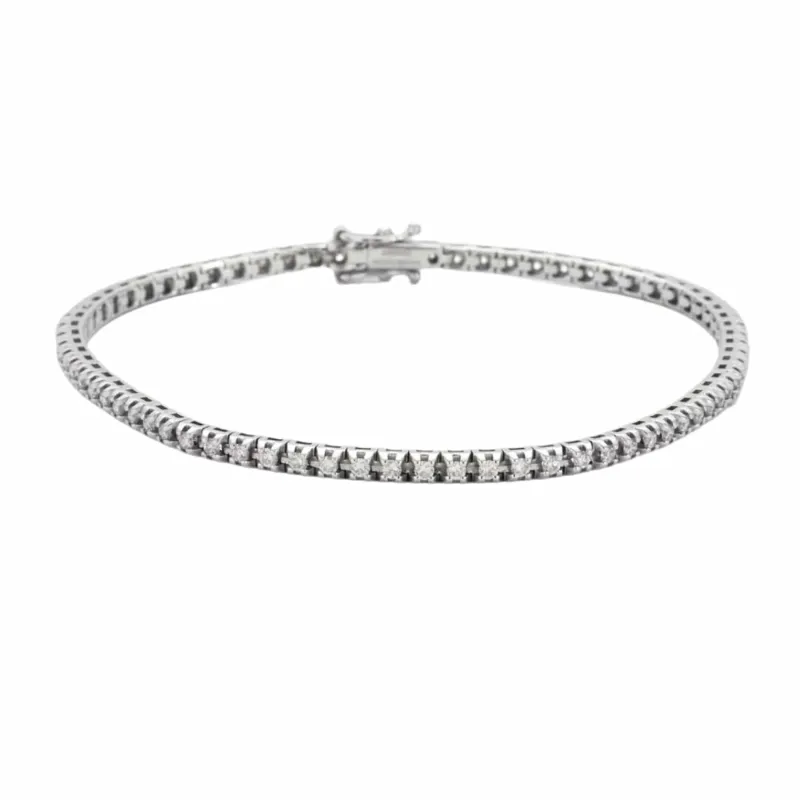 MAUBOUSSIN - Tu es ma rivière d’amour - Bracelet ligne or blanc et diamants sold by 58 Facettes