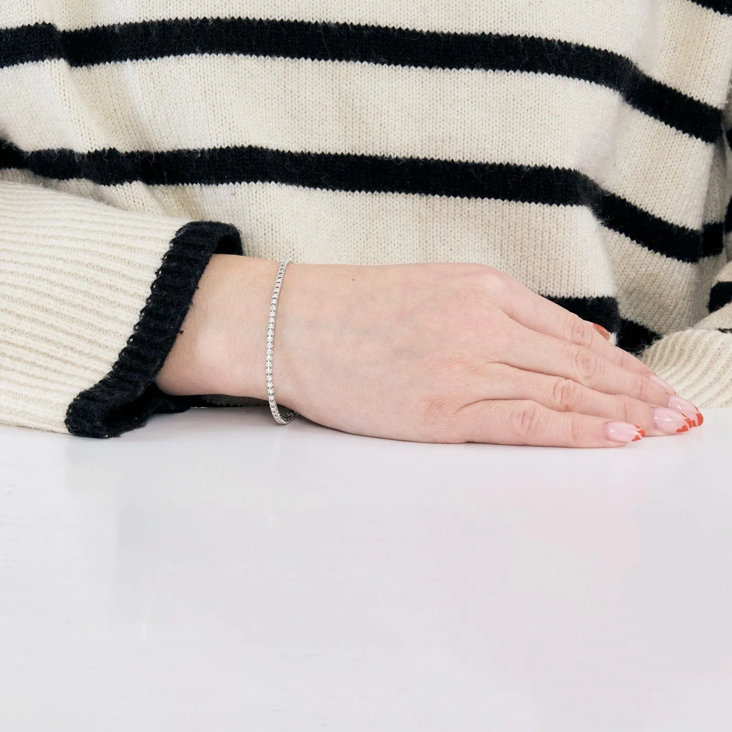 MAUBOUSSIN - Tu es ma rivière d’amour - Bracelet ligne or blanc et diamants sold by 58 Facettes product image thumbnail 2