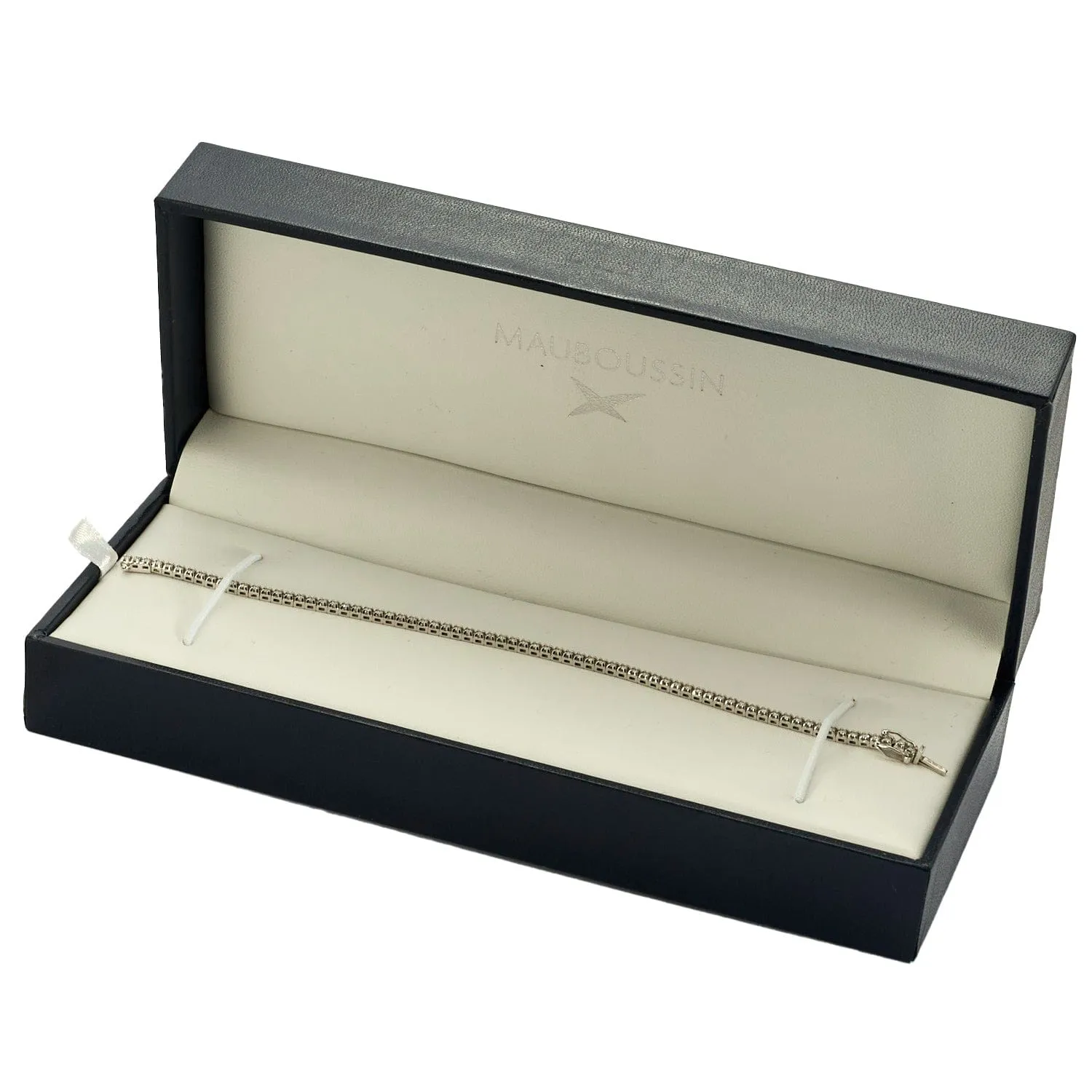 MAUBOUSSIN - Tu es ma rivière d’amour - Bracelet ligne or blanc et diamants sold by 58 Facettes product image thumbnail 3